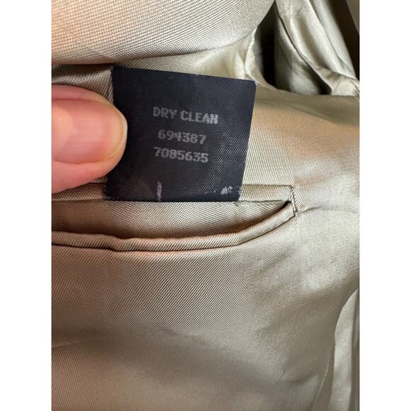 NINO CERRUTI beige black check houndstooth 100% silk mens jacket blazer 42R - Picture 10 of 11